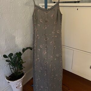 Grey Floral Dress